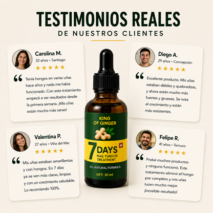 Suero de Jengibre King of Ginger - Uñas sanas y fuertes en 7 días
