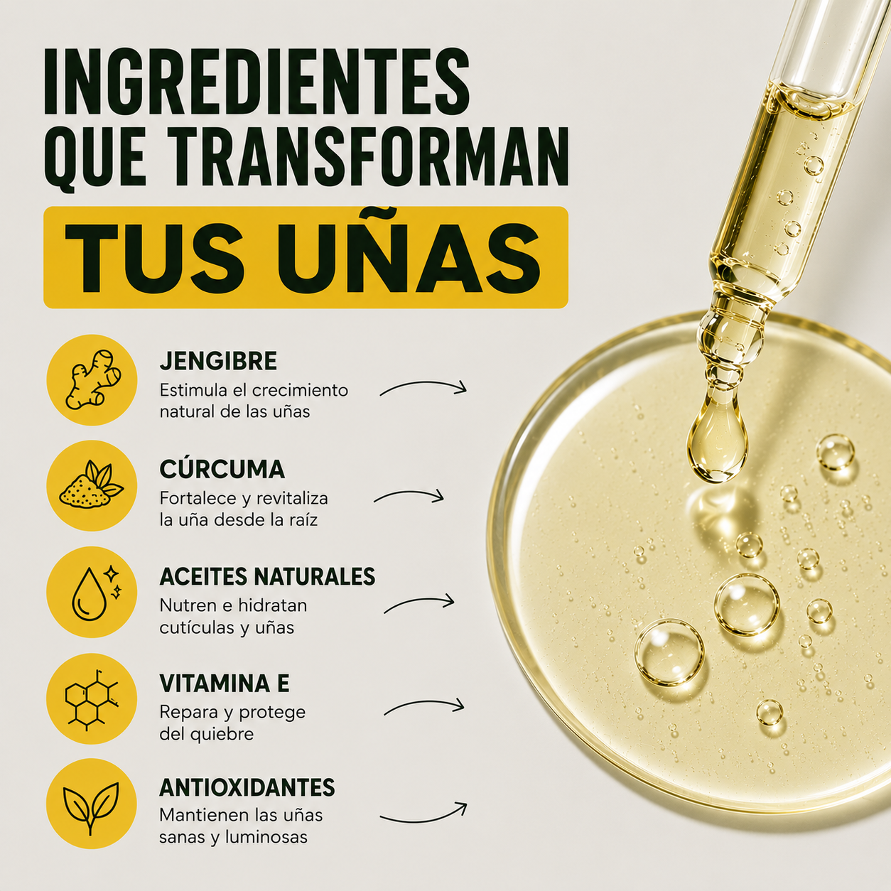 Suero de Jengibre King of Ginger - Uñas sanas y fuertes en 7 días